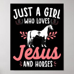 Horse Lover Shirt Women Girls Horseck Riding Eques Poster