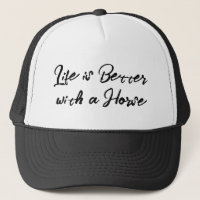 Horse lover white black