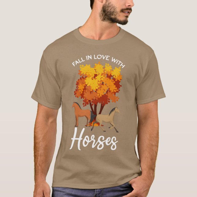 Horse Lover Womens Fall Season friends T-Shirt (Front)