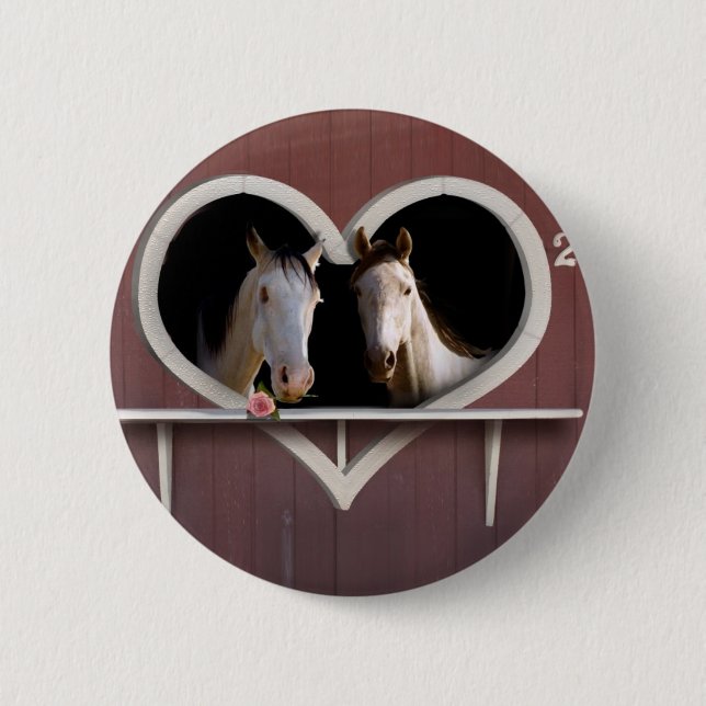 Horse Lovers 6 Cm Round Badge (Front)