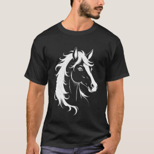 Horse Lovers - Elegant Horse Silhouette Graphic Ar T-Shirt