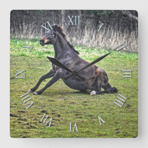 Horse-lover's Equine Animal-lover's Gift Square Wall Clock