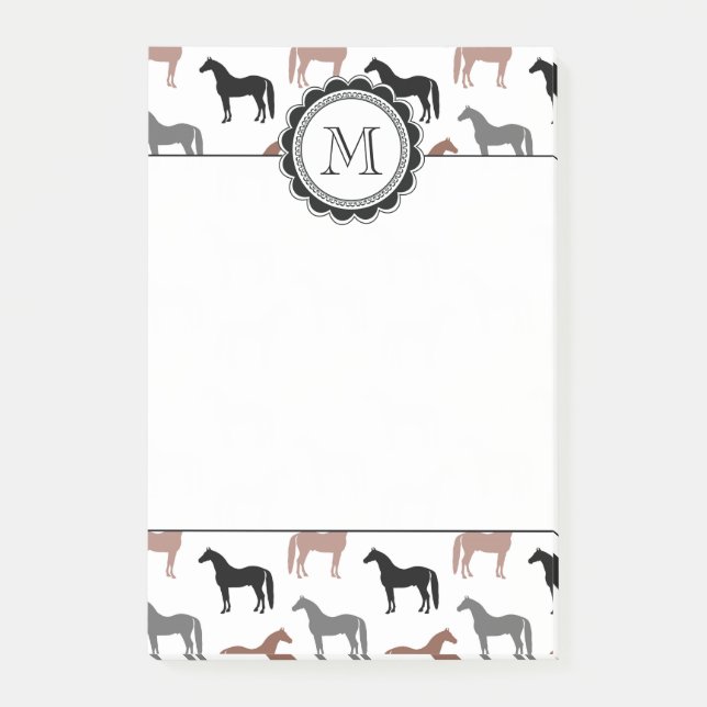 Horse Lover's Pattern Post-it Notes (Front)