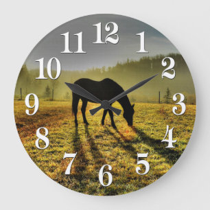 Horse-lovers Western Theme Horse Designer Gift Large Clock