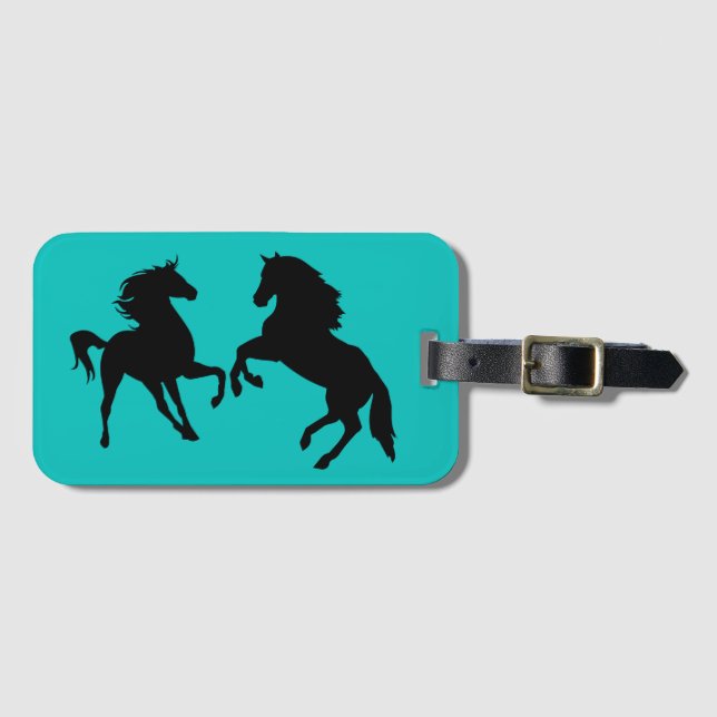 Horse Luggage Tag - Choose Colours (Front Horizontal)