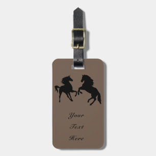 Horse Luggage Tag with Custom Text name and Colour