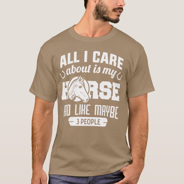 Horse Make Me Happy vintage T-Shirt (Front)