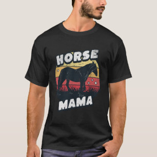 Horse Mama Cowgirl Western Horse Rider Trail Barre T-Shirt
