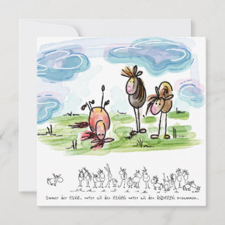 Horse map, fun card for horse lovers