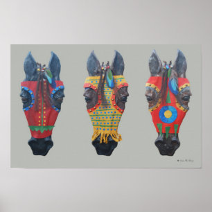 Horse Mask Trio 2 Poster