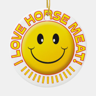 Horse Meat Smile Ceramic Tree Decoration