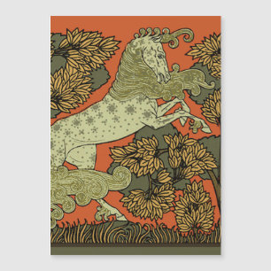 Horse Mediaeval Arts Crafts Art Nouveau