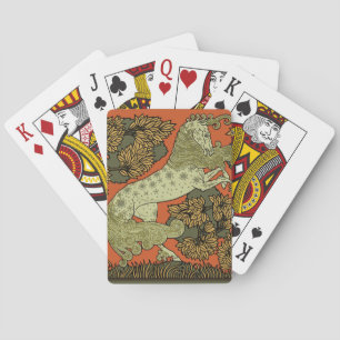 Horse Mediaeval Arts Crafts Art Nouveau  Playing Cards