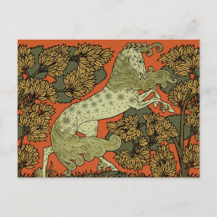 Horse Mediaeval Arts Crafts Art Nouveau  Postcard