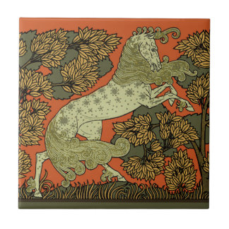 Horse Mediaeval Arts Crafts Art Nouveau Tile
