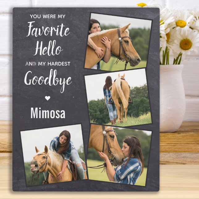 Horse Memorial 4 Photo Collage Plaque (Creator Uploaded)