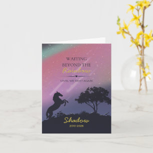 Horse Memorial Card Rainbow Bridge Sympathy Loss