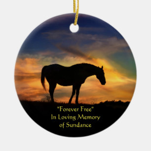 Horse Memorial Ceramic Tree Decoration