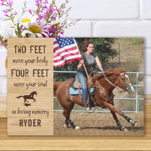 Horse Memorial Equine Keepsake Photo Plaque