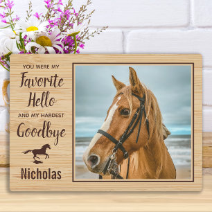 Horse Memorial Equine Photo Plaque