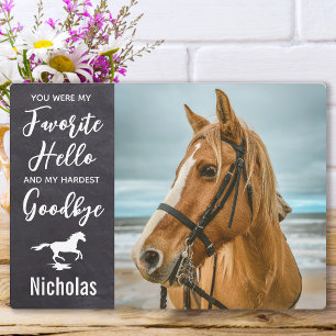 Horse Memorial Equine Photo Plaque