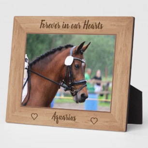 Horse Memorial Forever in our Hearts Horse Photo Plaque