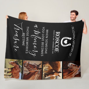 Horse Memorial Gift - Equine Fleece Blanket
