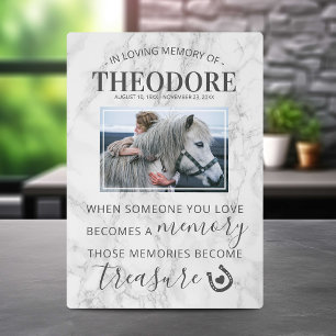 Horse Memorial Gift - Equine Photo Plaque
