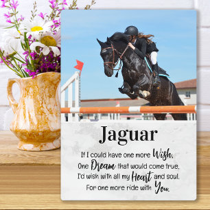 Horse Memorial Gift Photo Plaque
