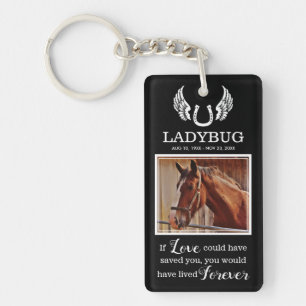 Horse Memorial - In Loving Memory Photo Key Ring