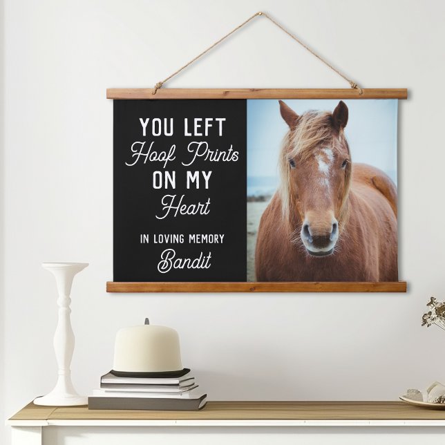 Horse Memorial Keepsake Equestrian Photo Hanging Tapestry (Creator Uploaded)