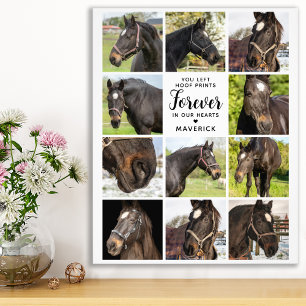 Horse Memorial Personalised Pet Photo Collage Print