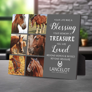 Horse Memorial Photo Collage Plaque