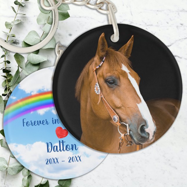 Horse Memorial Photo Key Ring (Creator Uploaded)