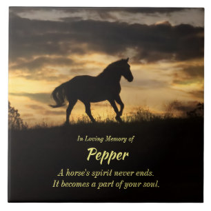 Horse Memorial Spirit with Name Tile