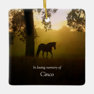 Horse Memorial Spiritual Tribute Ceramic Ornament