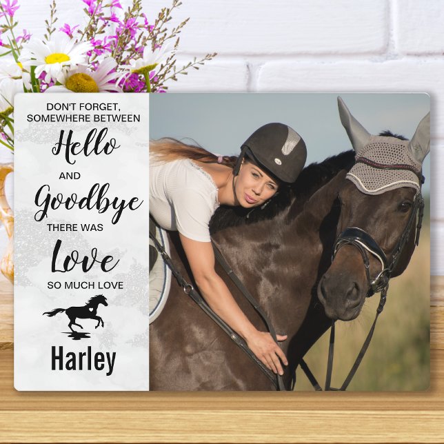 Horse Memorial Sympathy Quote Keepsake Photo Plaque (Creator Uploaded)