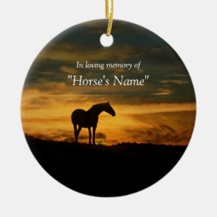 Horse Memorial Tribute Spiritual Ceramic Tree Decoration