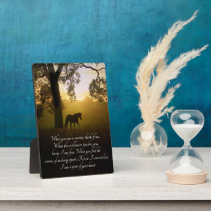 Horse Memorial with Spiritual Poem Plaque