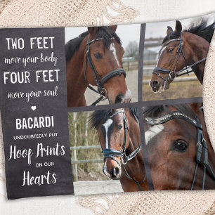 Horse Memorials Equine Keepsake Photo Collage Fleece Blanket