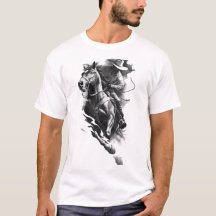 horse men t-shirt animals illustration horses engl