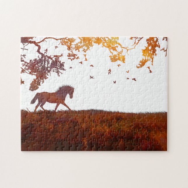 Horse Modern Minimalist Jigsaw Puzzle (Horizontal)