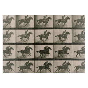 Horse Motion Vintage Photography Cutting Board