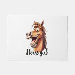 Horse Mountain Forest Landscape Doormat