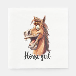 Horse Mountain Forest Landscape Napkin