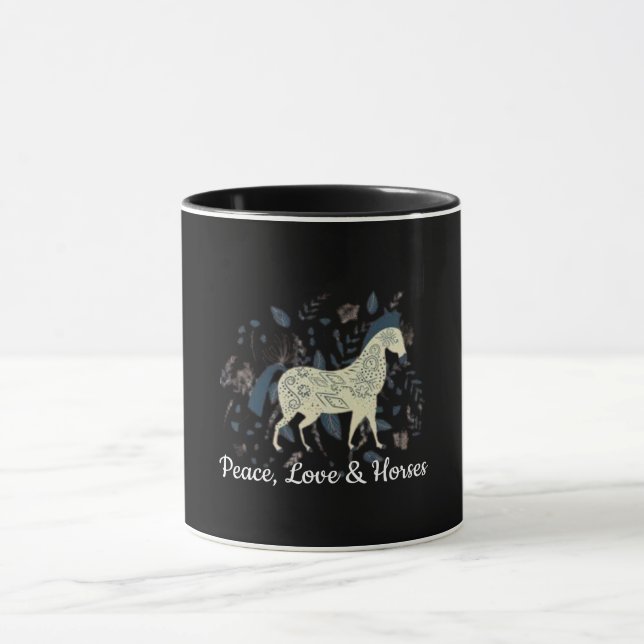 Horse Mug – Run Free, Live Wild Design (Center)