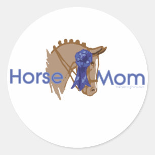 Horse Mum Classic Round Sticker