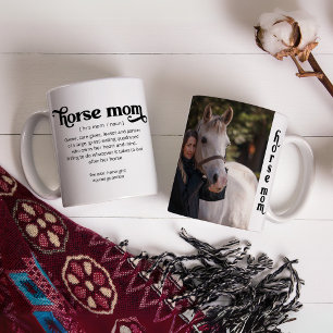 Horse Mum Custom Photo and Text Coffee Mug