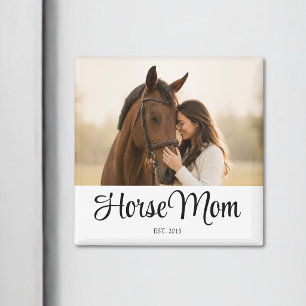 Horse Mum Established Photo Gift Magnet