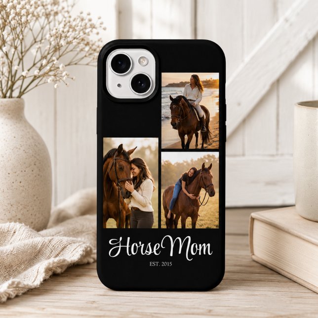 Horse Mum Established Script Black 3 Photo Case-Mate iPhone Case (Creator Uploaded)